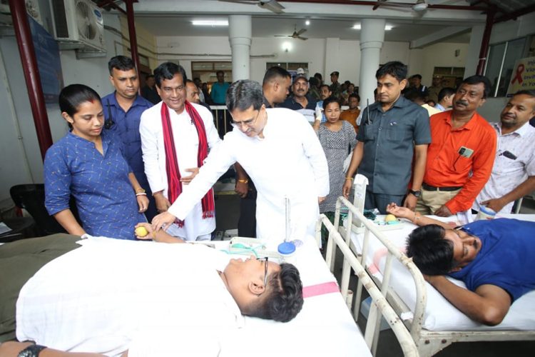 Blood donation organized by Tripura Journalists Association