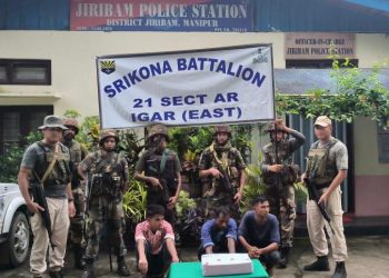 ASSAM RIFLES RECOVERED 13 SOAP CASES HEROIN WORTH APPROX RS 80 LAKHS FROM CHOTABEKRA, JIRIBAM, MANIPUR AND  APPREHENDED THREE INDIVIDUALS