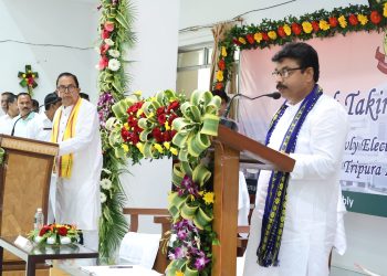 Newly elected BJP MLA takes oath