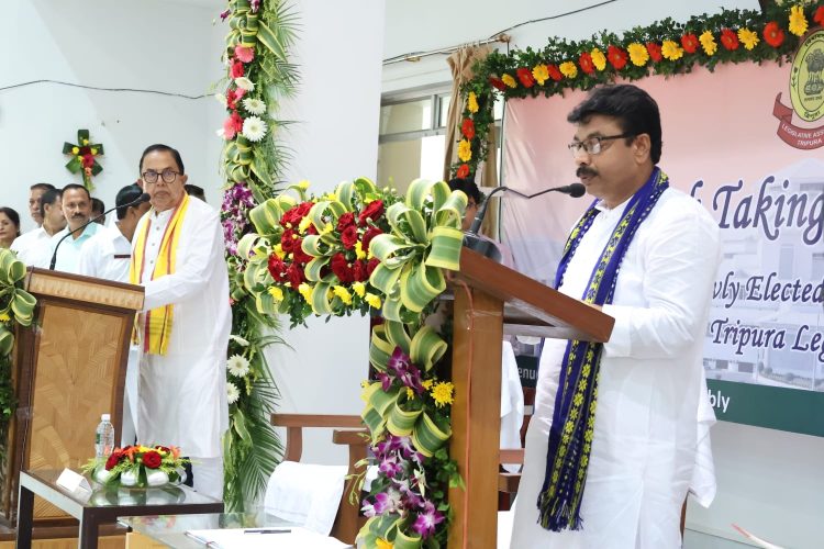 Newly elected BJP MLA takes oath