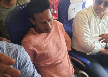 A passenger tried to open emergency exit door mid air got arrested
