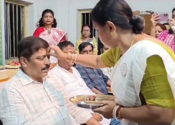 MLA Sudip Roy Barman said Rakhi Utsav at Congress Bhavan in the country and state today, even bearded women are not protected!