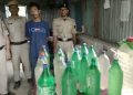 Police Arrested A Man With 50 Litres  Illegal Wine .