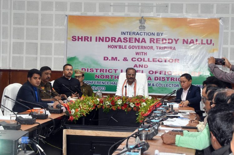 Governor attend a meeting at the district magistrate’s office in Dharmanagar