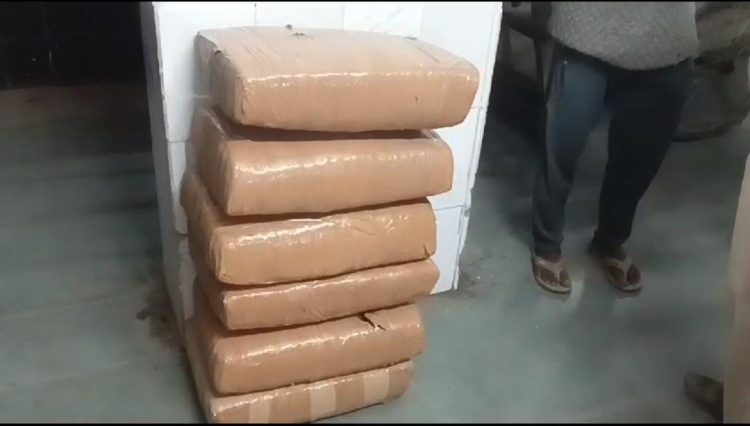 The police recovered dry cannabis worth twenty lakh rupees