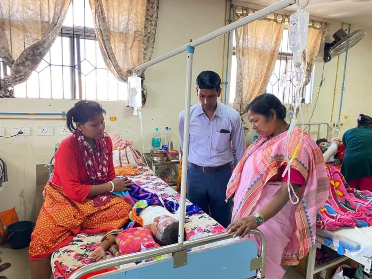 Union Minister Pratima Bhoumik Visits Injured Girls at GB Hospital