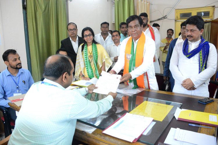 Agartala city flooded with people as BJP candidate Deepak Majumdar filed his nomination papers