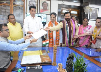 Biplab Kumar Dev Files Nomination Papers for West Tripura Lok Sabha Seat