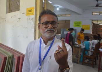 Indi Alliance Candidate Ashish Kumar Saha Votes Amid Election Allegations