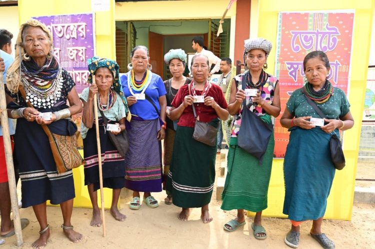 Bru Refugee Voters Cast Votes Peacefully in Tripura Lok Sabha Elections