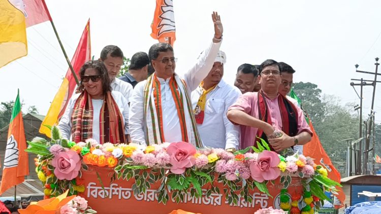 BJP Candidate Kriti Singh Debbarma Addresses Rally in Kanchanpur Ahead of Lok Sabha Elections