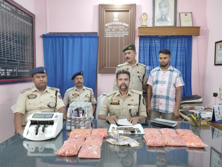 Amtali police and BSF raid drug den, seize huge cache of contraband and firearms