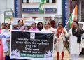 Tripura Pradesh Mahila Congress Protests Against Rising Crimes Amid Double Engine Government Rule