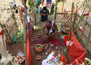 The Vibrant Celebration of Garia Puja in Tripua by Tripuries : A Story of Tradition and Devotion.