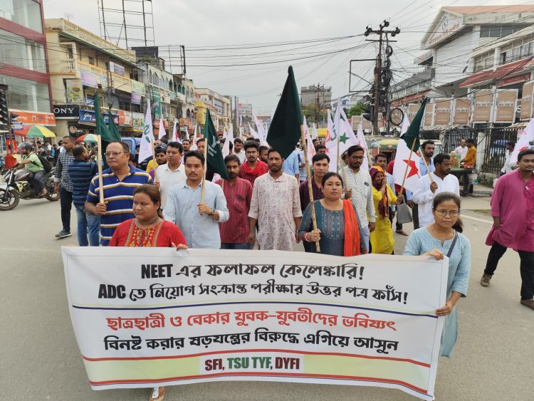 Student Youth Organizations Protest Alleged Irregularities in NEET Results and ADC Recruitment Test