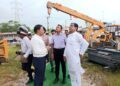 Mayor visits Dashami Ghat Immersion Site and Raj Shamshan