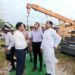 Mayor visits Dashami Ghat Immersion Site and Raj Shamshan