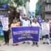 The Tripura Electric Consumers Association held a protest holding banners in front of  Vidyut Bhavan, raising concerns about prepaid meters and other 5 issues.