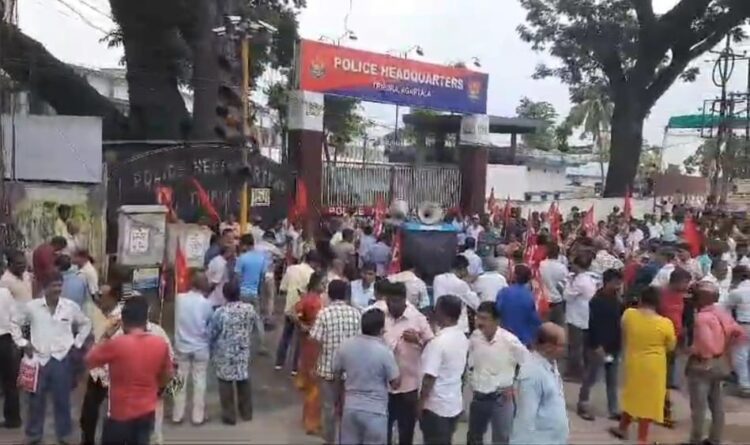 CPM raised its voice against terrorism across Tripura