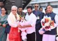 Telangana Chief Minister Sri A. Revanth Reddy receives Hon’ble Designate-Govenor Jishnu Dev Varma at Airport