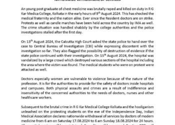 IMA announced nationwide shutdown of medical services