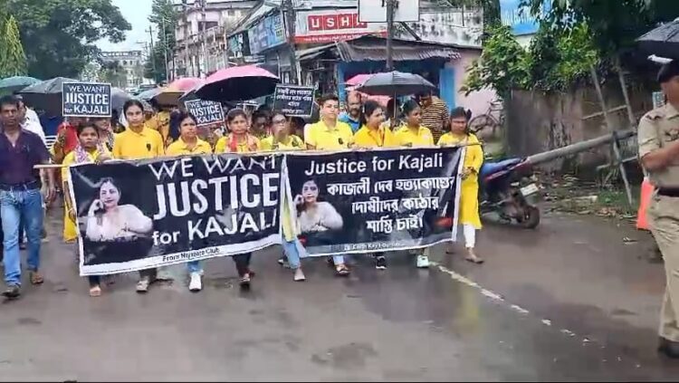Locals hit the road to protest mysterious death of housewife Kajali Deb