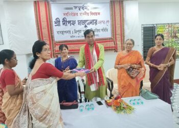 Newly Elected MLA Deepak Majumdar Felicitated by Tripura Adibasi Mahila Samiti