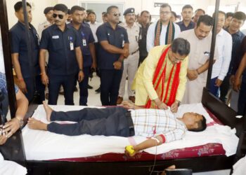 CM Dr. Manik Saha Inaugurates Blood Donation Camp on PM Modi’s 74th Birthday
