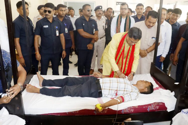 CM Dr. Manik Saha Inaugurates Blood Donation Camp on PM Modi’s 74th Birthday
