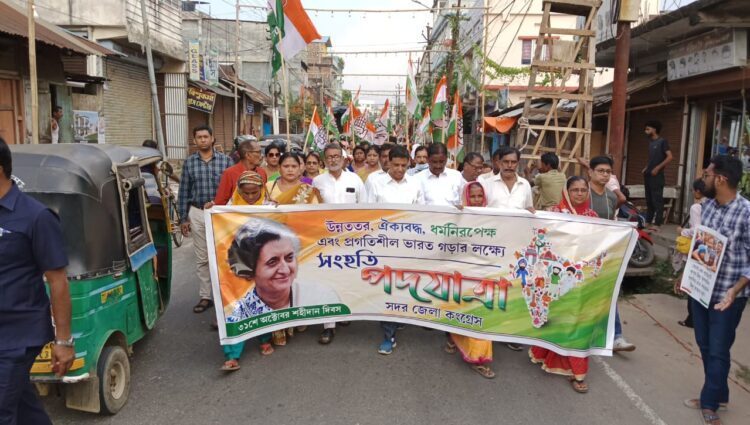 Congress Organizes Solidarity March in Bishalgarh