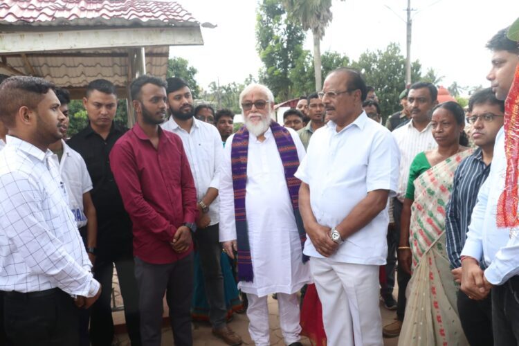 Governor Indra Sena Reddy Nallu Visits Chaturdasha Devta Temple and Kasba Kalibari Temple