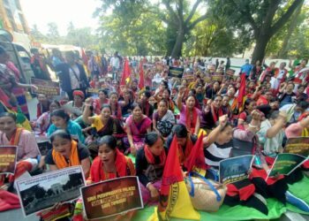 TWF stages protest against the decision to transform Pushpavanta Palace into a five-star hotel