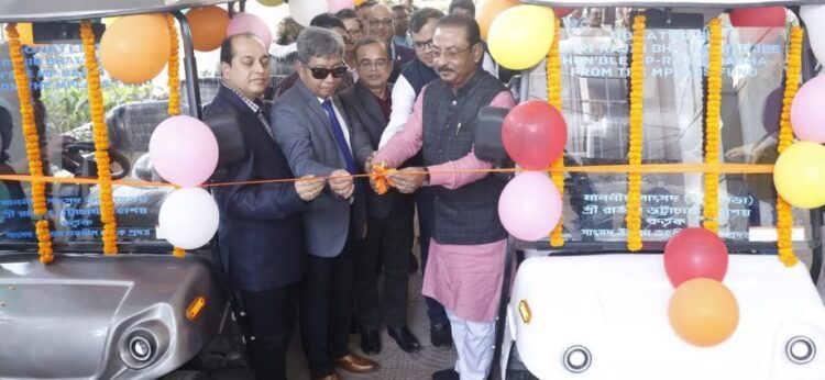 MP donates two electric golf carts to GBP Hospital