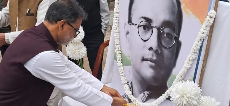 Congress paid tribute to Netaji Subhas Chandra Bose on his 128th birth anniversary