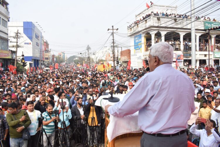 Political blame game mark public rally by CPI(M) party
