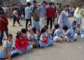 Students stage protest: Blocked NH