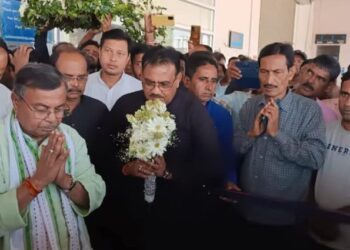 Late Balai Goswami paid final tributes at State BJP office