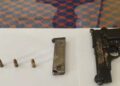 Police recover three rounds of bullets along with a pistol, one arrested