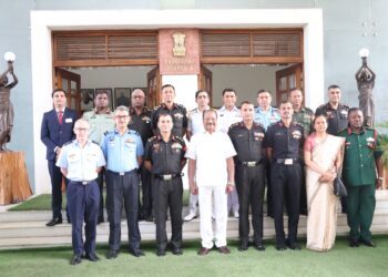 National Defence team calling on the Hon. Governor