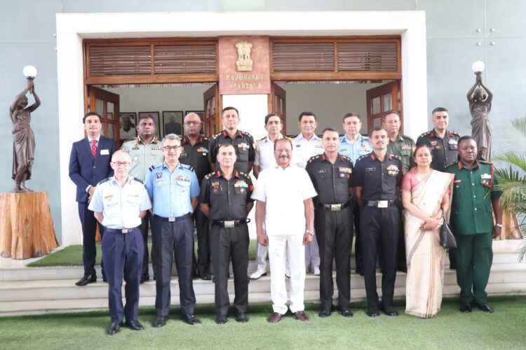 National Defence team calling on the Hon. Governor