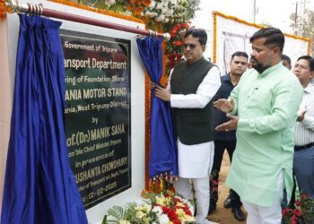 CM attends foundation-laying of several development projects in Jirania