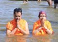 Chief Minister took holy dip at Triveni Sangam