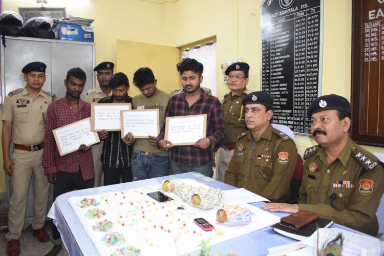 Four Drug Dealers Arrested in Agartala
