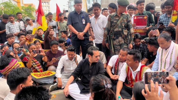 Protests for Roman Script Recognition Disrupt Life in Tripura