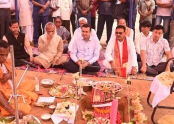 Finance Minister laid foundation stone for Mata Tripura Sundari Open University