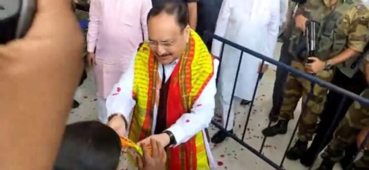 BJP All India President arrived MBB Airport