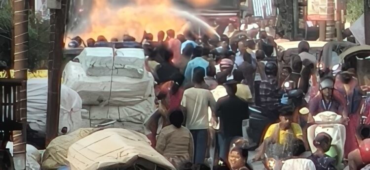 Fire erupted after gas pipeline ruptured