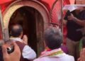 JP Nadda visits Tripureswari Temple
