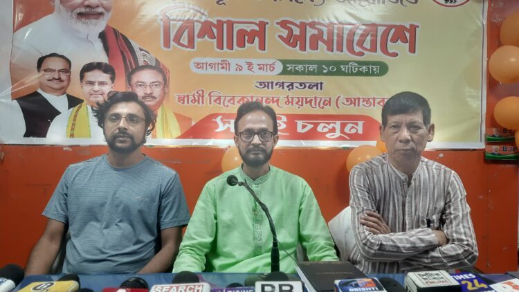 BJP Prepares for Public Gathering in Tripura