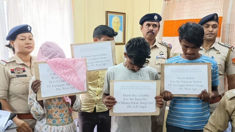 Four Suspects Arrested in Agartala Robbery Case